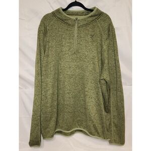 Browning Sweater Mens 3XL Green 1/4 Zip Mock Neck Knit Pullover Hunting Outdoors